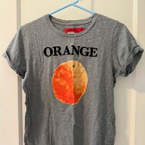Short Sleeve Tee in Gray and Orange